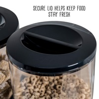 Double distributeur de céréales Récipient pour aliments secs Distributeur en plastique Boîtes de stockage pour magasin Noix Grains de café Double contrôle