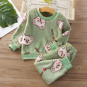 Caldo inverno per bambini tenere al caldo i vestiti per la casa in cartone spesso dei ragazzi morbido set di <span class=keywords><strong>abbigliamento</strong></span> per la casa delle ragazze per i bambini - Product Image 6