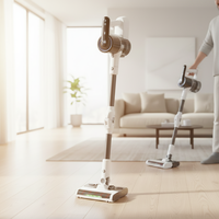 Aspirateur à main 36V haute aspiration sans fil avec lumière LED pour le nettoyage des sols et des tapis à la maison