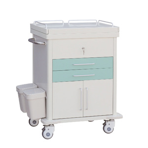 Carrito de Hospital con Recubrimiento de Polvo de Acero, 6 Cajones, Multifuncional, con Contenedor de Basura y Ruedas - Product Image 4