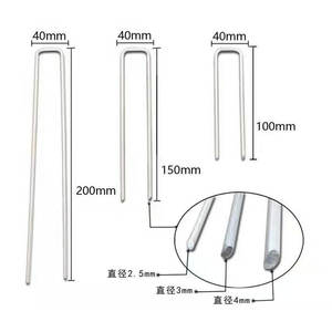 Style moderne 6 pouces 9 pouces paysage U forme clou agrafe à <span class=keywords><strong>gazon</strong></span> galvanisé à chaud <span class=keywords><strong>agrafes</strong></span> à <span class=keywords><strong>gazon</strong></span> en U galvanisé - Product Image 2