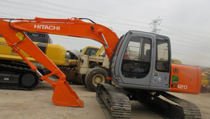Mini-excavatrice sur chenilles HITACHI ZX120 d'occasion, prix bas, livraison gratuite, nouveau modèle, hydraulique, agricole, 12 tonnes, moteur Isuzu, pompe - Product Image 3