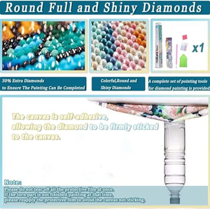 Chat fleur <span class=keywords><strong>mer</strong></span> diamant peinture ensemble <span class=keywords><strong>paysage</strong></span> peinture complète diamant peinture ensemble bricolage adulte maison murale décoration cadeau - Product Image 4