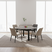 Ensemble de table à manger en marbre de style nordique rétro luxueux antique pour 4 personnes, style moderne, utilisation polyvalente pour appartement, villa, hôtel, Guangdong