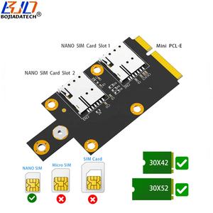MPCIe (USB2.0 + PCIe) <span class=keywords><strong>Mini</strong></span> <span class=keywords><strong>PCI</strong></span>-E to NGFF M.2 B-Key беспроводной модуль адаптер карты 2 Nano SIM Слот для 5G 4G LTE WWAN модем - Product Image 3
