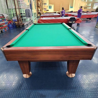 Table de billard de style américain 8 pieds 9 pieds, très vendue, solide, pour club, avec retour automatique des billes, coussins en caoutchouc, bois massif