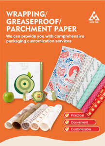 Papel de Envolver Kraft Biodegradable de Grado Alimenticio, Rollo de Papel Recubierto de PVC, Diseño Personalizado, Impresión de Marca, Papel Antigrasa - Product Image 6