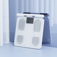 Balance connectée à 8 électrodes avec poignée rétractable, analyse BIA segmentaire, grand écran LED, balance de pesée ODM