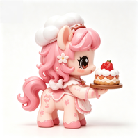 Figurine de Cheval Rose en PVC Personnalisable et Amusante, Boîte Mystère 9cm, Jouet Promotionnel, Figurine de Collection Designer, Cadeau, Jouet d'Art, Collections