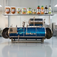 Nouvel autoclave de stérilisation à pulvérisation d'eau statique en acier inoxydable 304, haute température, haute pression, contrôlé par PLC, pour sachets alimentaires