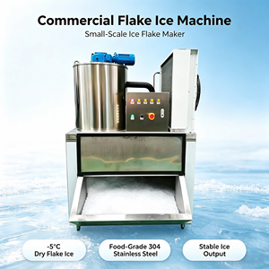 Commercial Flake Ice Machine 304 Stainless Steel Automatic Ice Maker for Food Processing Stable Output - Product Image 1