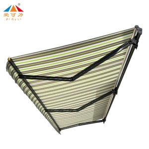 Tùy Chỉnh Khung Nhôm Gấp Kính Thiên Văn Điện Đôi Cong Cánh Tay Mái Hiên Cho Sân Ngoài Trời Biệt Thự Tự Động Rút Rút - Product Image 6