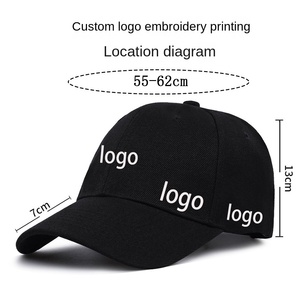 Good Price Custom Black New Blank Plain Cotton Sport Hats 6 Panel <strong>Baseball</strong> <strong>Caps</strong> with Custom Logo - Product Image 1