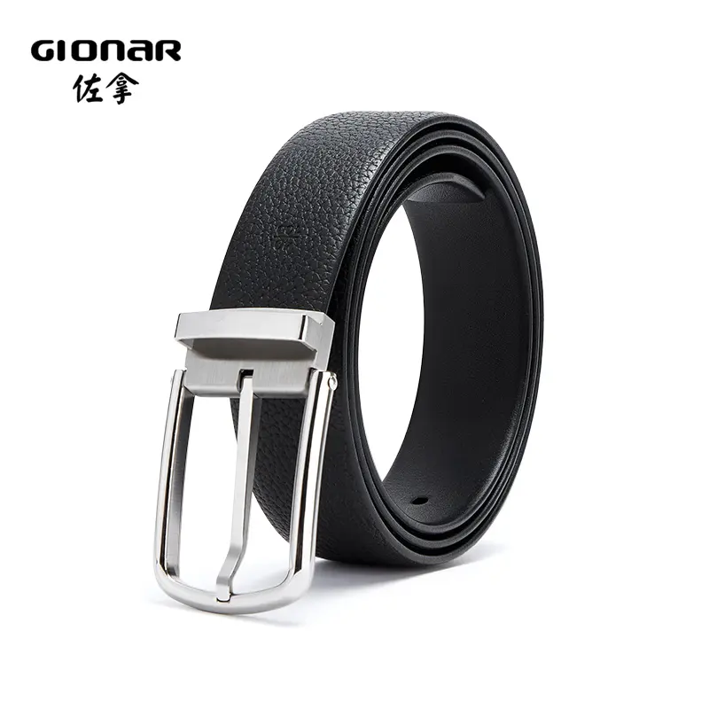 fashion men genuine grain leather belt strap Automatic Buckle Business Pants Belt custom adjustable casual belt