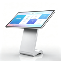 Kiosque numérique tactile capacitif de type S pour sol intérieur, écran 4K de 43/50/55/65 pouces, USB, RJ45 pour les demandes d'information publiques