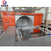 Machine de rotomoulage pour revêtement ETFE, pour réservoirs et réacteurs de stockage de produits chimiques, et revêtement rotatif en plastique