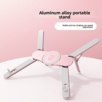 Support magnétique pliable 3 en 1 en alliage d'aluminium combiné à un bâton de selfie, support de téléphone et de tablette portable durable