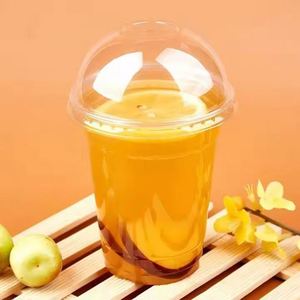 Gobelet en plastique jetable transparent à fond plat de 89 mm et 10 oz, personnalisé, de haute qualité, pour la vente en gros, idéal pour la crème glacée, le bubble tea et les boissons froides - Product Image 2