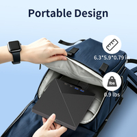 Nuevo HUB 7 en 1 con Unidad Óptica Externa USB 3.0 Tipo-C, Lector/Grabador de CD/DVD para Laptop y PC de Escritorio