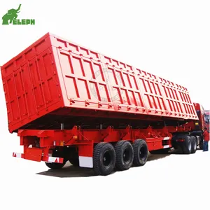 Side Tipping Cargo Trailer 3 Axles Hydraulic Tilting Side Tipping Trailer