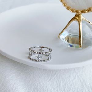 Anillos de Plata de Ley 925 Dylam al por Mayor, Anillo de Promesa con Incrustaciones de Monedas, Bonitos Anillos de Esmalte con Cuentas de Arcoíris para Mujer - Product Image 3