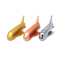 Clé USB 2.0 promotionnelle en métal en forme d'avion, haute vitesse, avec logo gravé personnalisable