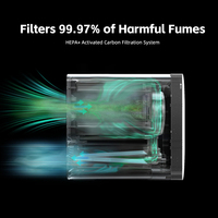 Fumego XT150 Absorbeur de fumée 150W, extracteur d'odeurs, filtre 99,97 % des vapeurs nocives, purificateur d'air laser pour graveur laser et imprimante UV