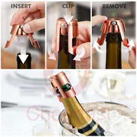 Bouchon de bouteille de vin scintillant en métal doré, marque personnalisée, zéro fuite, acier inoxydable, Champagne, pièces