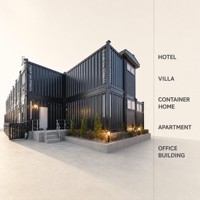 Hôtel de luxe préfabriqué en conteneurs, maison extensible 20ft 40ft, structure modulaire en acier, fenêtres en aluminium, hôtel, bureau, bâtiment