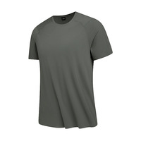 T-shirt de course léger à motif uni personnalisé en soie glacée, séchage rapide, respirant, coupe sport 3D pour homme