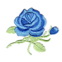 Patch brodé à la mode, broderie à repasser, fleur, logo personnalisé, patchs