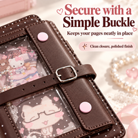 Mini carnet mignon Kawaii, carnets personnalisables, classeur à 6 anneaux rechargeable avec couverture souple rembourrée, pour l'école, le bureau et la planification journalière