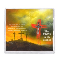 Croix de poche catholique protectrice pour enfants Saint Benoît, pendentif en argent plaqué pour la prière, bijoux