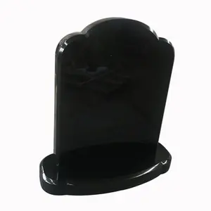 Cheap New China Absolute Black Granite Russian Tombstones And Monuments