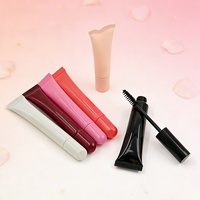 Vente en gros de flacons cosmétiques vides en plastique souple avec bouchon à vis, imprimés en sérigraphie, pour rouge à lèvres, brillant à lèvres, nettoyant, masque facial, 3ml/5ml/10ml/12ml/15ml