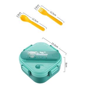 Dual-Tier Microwave Heatable Children's <strong>Lunch</strong> <strong>Box</strong> with Cartoon Character Embroidery Plastic Lid for Students - Product Image 4