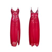 Chemise de nuit en soie thermique tricotée à manches courtes et col en V avec dentelle, longueur genou, pour femme, collection été, OEM