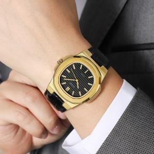 Men's round chronograph <b>watch</b> Luxury leather <b>watch</b> strap 30M waterproof quartz <b>watch</b> Wholesale <b>watches</b> - Product Image 1
