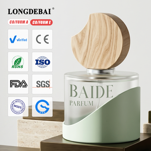Premium Frosted Cylindrical <b>Perfume</b> Glass <b>Bottle</b> <b>30ml</b> 50ml 100ml Empty Clear <b>Perfume</b> <b>Bottle</b> with Moon Wood Cap - Product Image 2