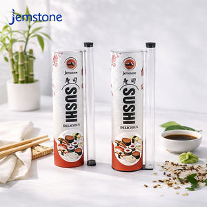 Emballage en tube en carton écologique personnalisé pour sushi, tube à pousser de qualité alimentaire, emballage en papier pour rouleaux de sushi - Product Image 1