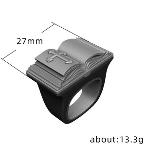 Anillo de Cruz Cristiana H168, Anillo de Moda Unisex de Latón, Joyería de Regalo - Product Image 5