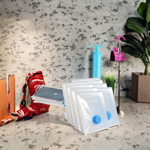 Penyimpanan perjalanan, hemat ruang, batas transparan lipat ramah lingkungan bahan PA + PE 70x100cm tas vakum, Penyimpanan pakaian tempat tidur - Product Image 3