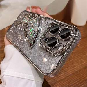 Coque de téléphone Quick Sand Butterfly pour Apple 17 Pro Max, compatible avec iPhone 16 Pro, transparente, haut de gamme, nouveau modèle 15 - Product Image 4