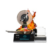 MegCook Robot tumis goreng otomatis komersial, Robot dengan kontrol layar sentuh konstruksi baja tahan karat
