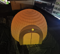 Tente dôme gonflable igloo blanche, éclairage led pour exposition d'événements en plein air pour publicité camping en vente