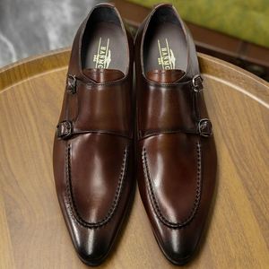 Classic Men's Business Leather Shoes with Thick Soles and Elevated <b>Heels</b> Trendy <b>Red</b>-Soled Men's New Style Shoes - Product Image 5