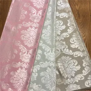 Fancy geometric pattern jacquard fabric curtain designs for wholesaler