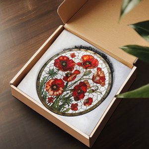 Ciondolo Acchiappasole in Vetro Colorato Stile <span class=keywords><strong>Art</strong></span> Nouveau per un'Eleganza Classica - Product Image 4
