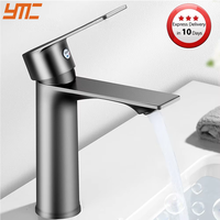 Robinet de lavabo monocommande en alliage de zinc chromé de haute qualité YMC, en promotion, pour salle de bain, mitigeur de lavabo