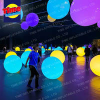 Ballon gonflable à logo de 1m 2m Ballon en PVC hermétique Led RGB Télécommande Grands ballons publicitaires à hélium pour festival
